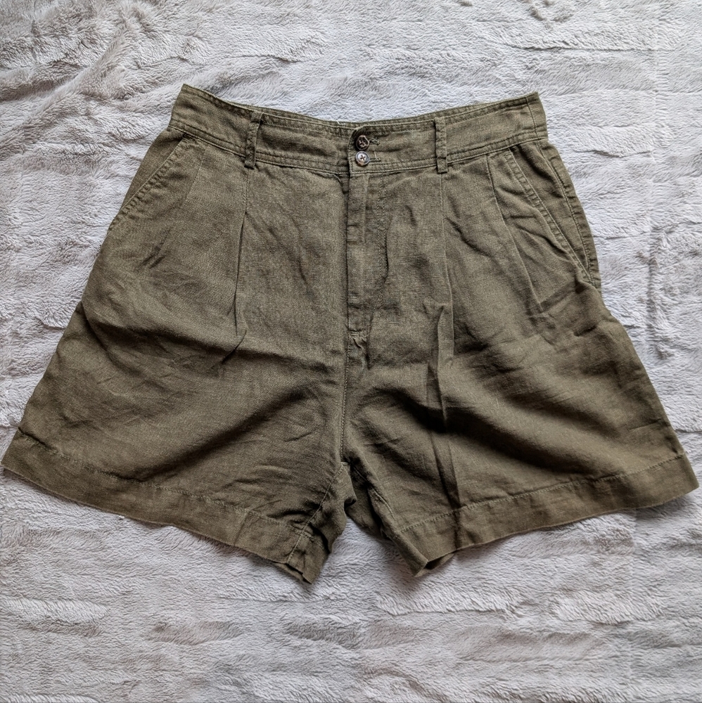 Madewell Linen Pleated Shorts